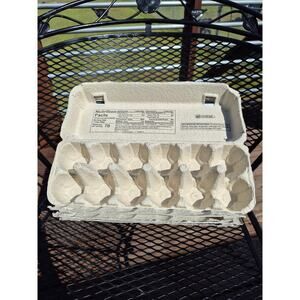 Egg Cartons 1 Lot of 20 Empty Used Cardboard with Paper Label Arts Crafts Garden